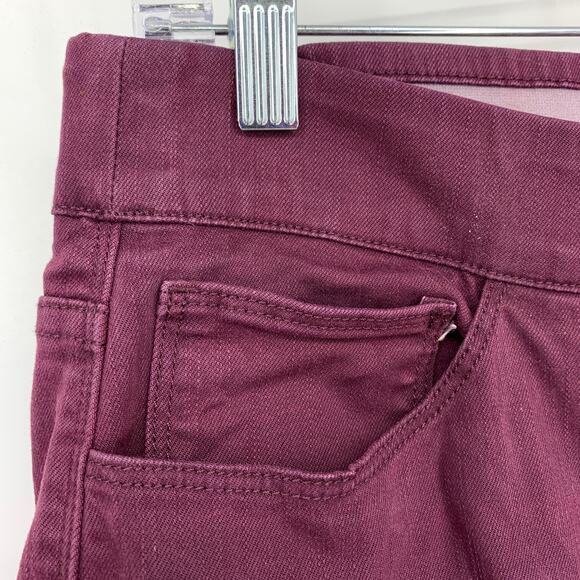 Soft Surroundings Jegging Jean Womens Sz M Pull On Elastic Waist Purple Dye Wash - Picture 5 of 7